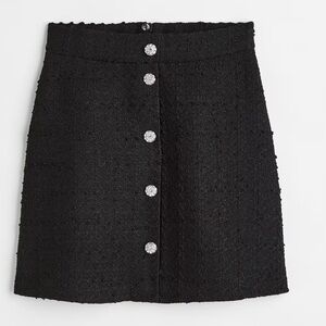 H&M A-LINE SKIRT with rhinestone buttons